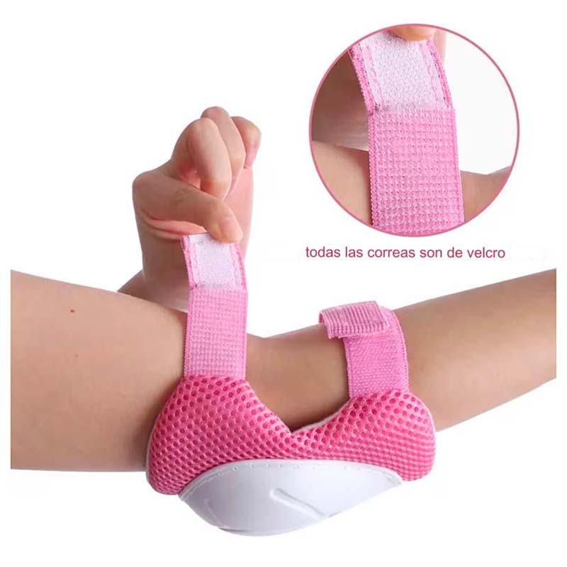 SET DE PROTECCIÓN NIÑA BLANCO CASCO RODILLERA CODERA MUÑEQUERA - 6