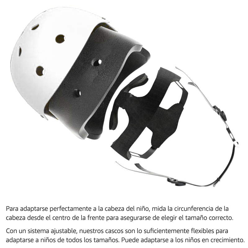 SET DE PROTECCIÓN NIÑA BLANCO CASCO RODILLERA CODERA MUÑEQUERA - 8