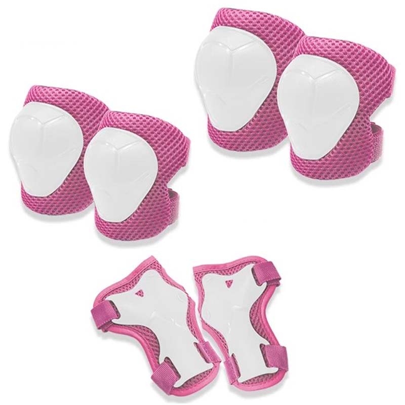 SET DE PROTECCIÓN NIÑA BLANCO CASCO RODILLERA CODERA MUÑEQUERA - 9