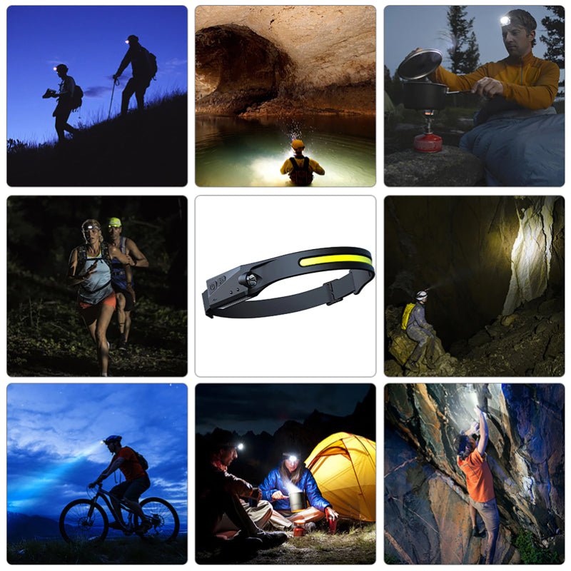 LINTERNA LED FRONTAL DE CINTILLO CABEZA BICICLETA RECARGABLE - 4