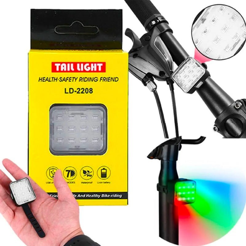 LUZ LED PARA BICICLETA LD-228 RECARGABLE USB IPX4 - 4