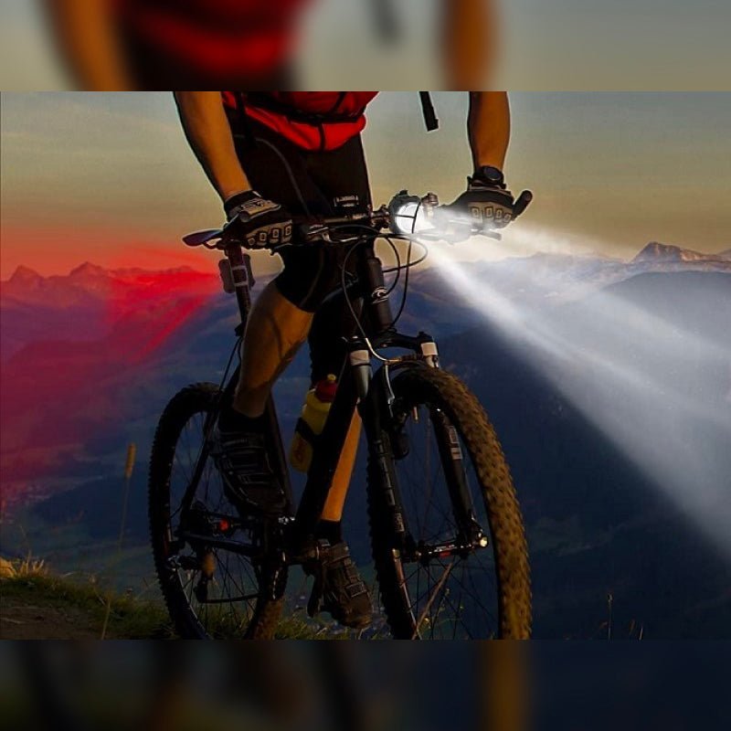 LUZ LED DELANTERA PARA BICICLETA SOLAR RECARGABLE CON BOCINA - 5