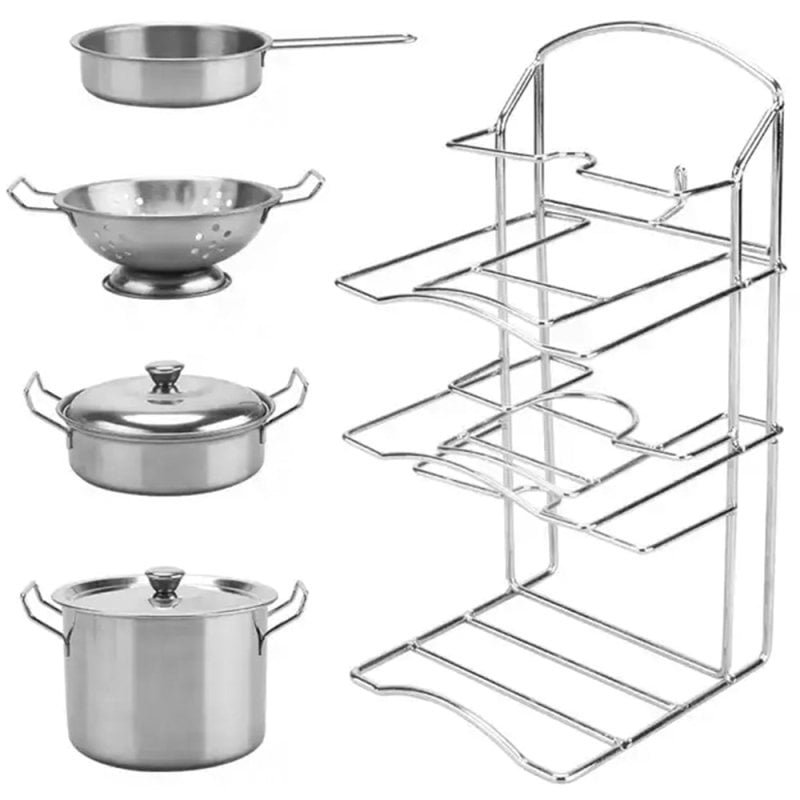 SET JUEGO DE OLLAS Y UTENSILIOS COCINA INFANTIL JUGUETE NIÑAS - 2