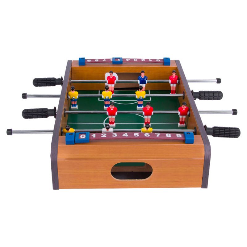 MINI TACA TACA MADERA NIÑOS FÚTBOL PORTÁTIL FUTBOLÍN - 2