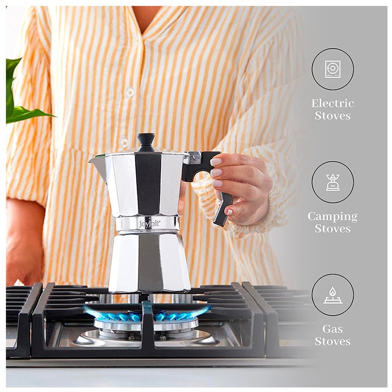 CAFETERA ITALIANA 450ML 9 TAZAS ESPRESSO ACERO INOXIDABLE - 2