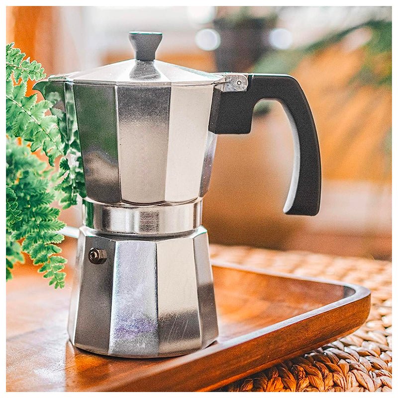 CAFETERA ITALIANA 450ML 9 TAZAS ESPRESSO ACERO INOXIDABLE - 4