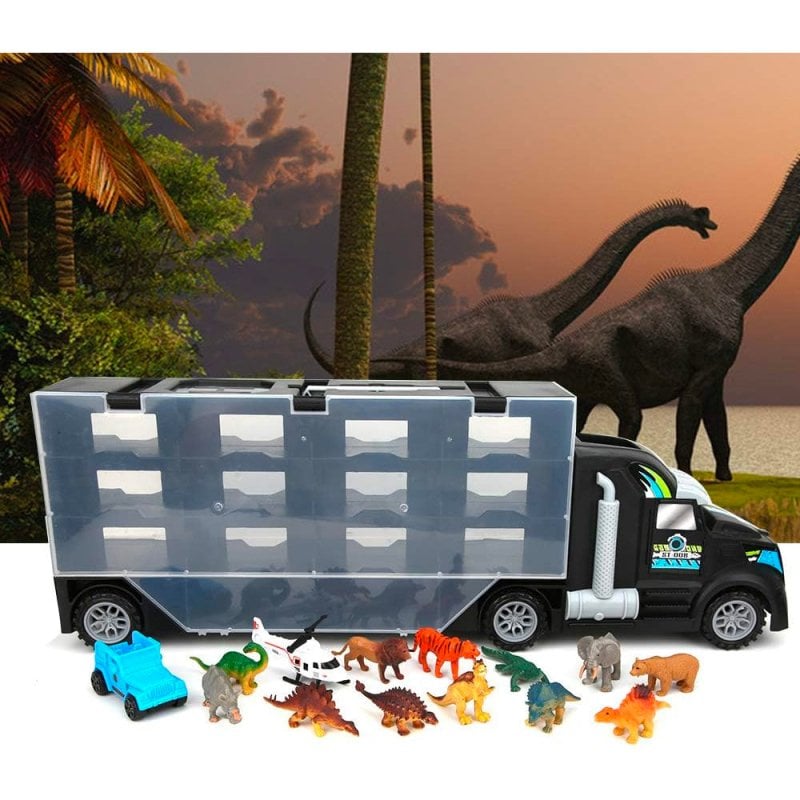 CAMION DINOSAURIOS Y ANIMALES JURASSIC PARK JUGUETE NIÑOS - 2