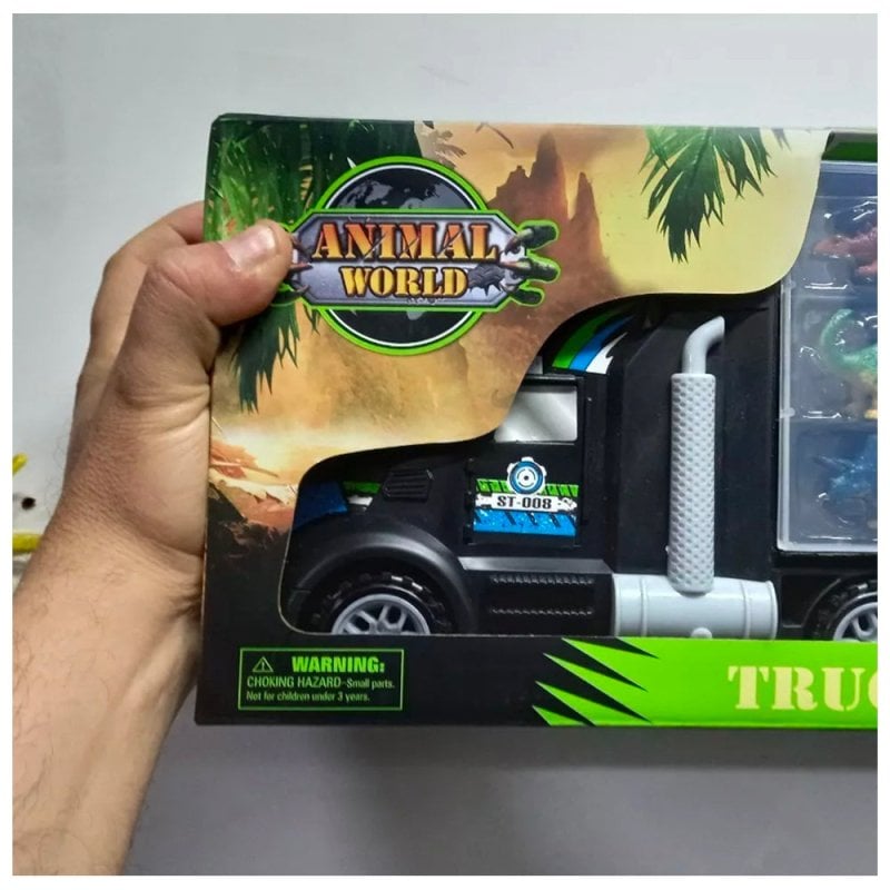 CAMION DINOSAURIOS Y ANIMALES JURASSIC PARK JUGUETE NIÑOS - 4