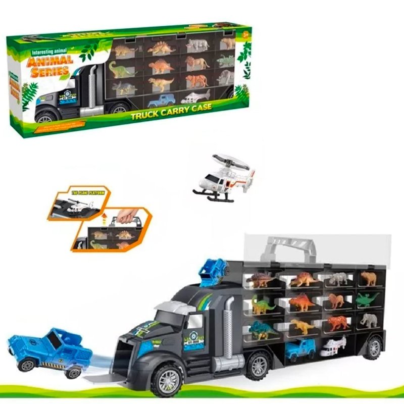 CAMION DINOSAURIOS Y ANIMALES JURASSIC PARK JUGUETE NIÑOS - 7