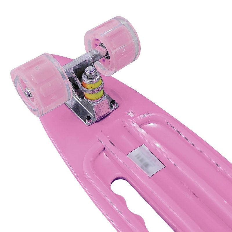 SKATE PENNY CRUISER PATINETA PINK FLOWERS RUEDAS LED NIÑOS - 3