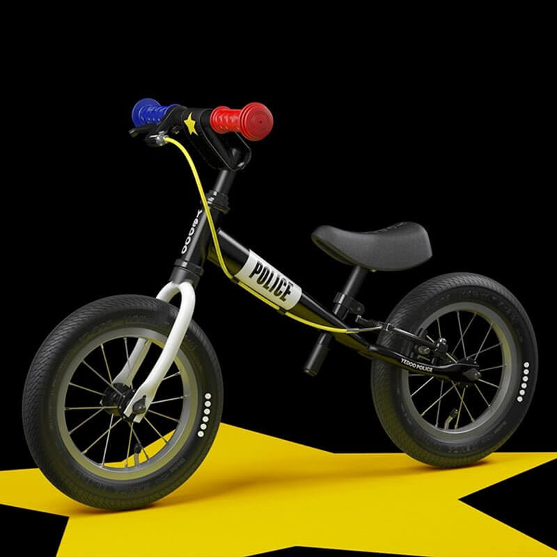 BICICLETA APRENDIZAJE SIN PEDALES YEDOO POLICE ARO 12 NIÑOS - 2
