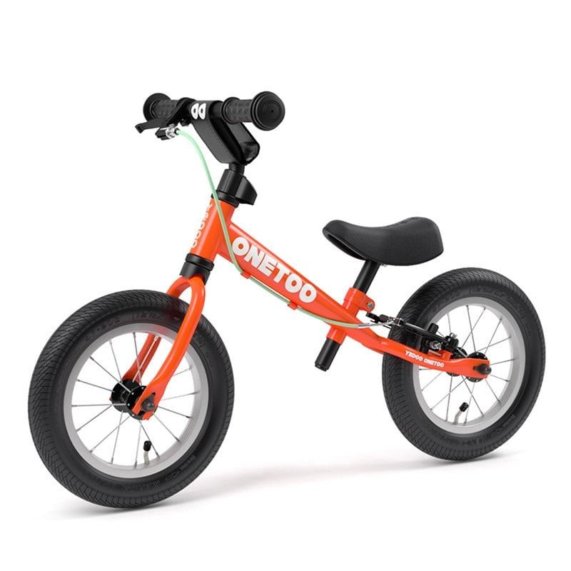 BICICLETA APRENDIZAJE SIN PEDALES YEDOO ONETOO RED ORANGE ARO 12 NIÑOS - 3