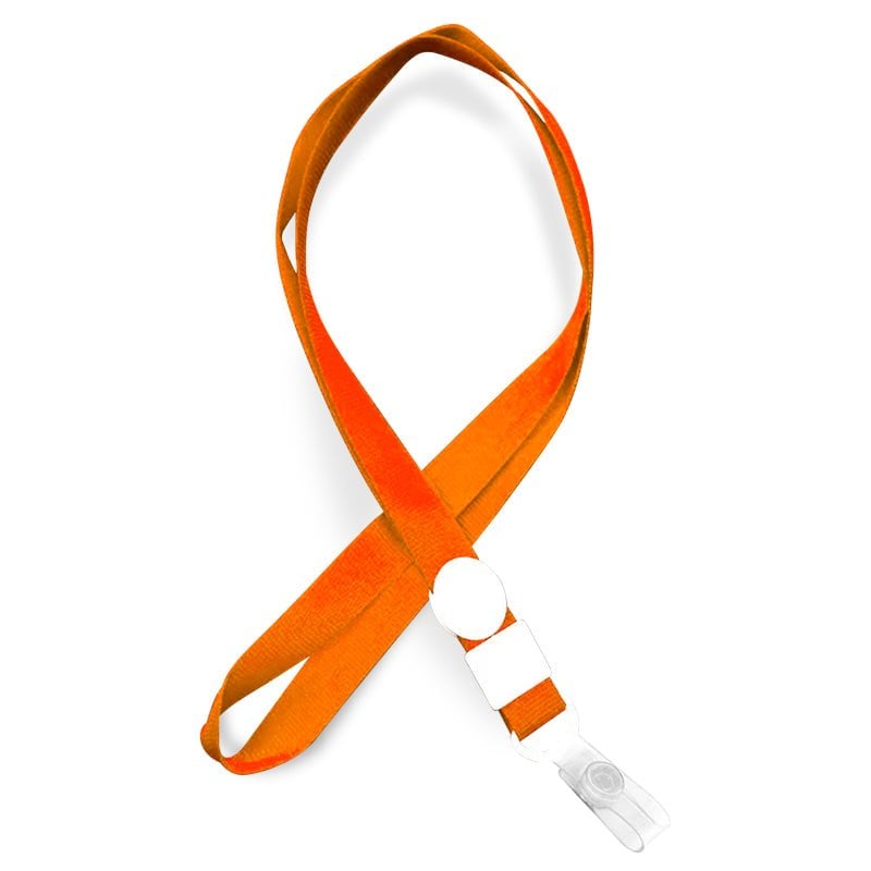 PACK 100 CINTA LANYARD NARANJA EVENTOS PUBLICIDAD - 1