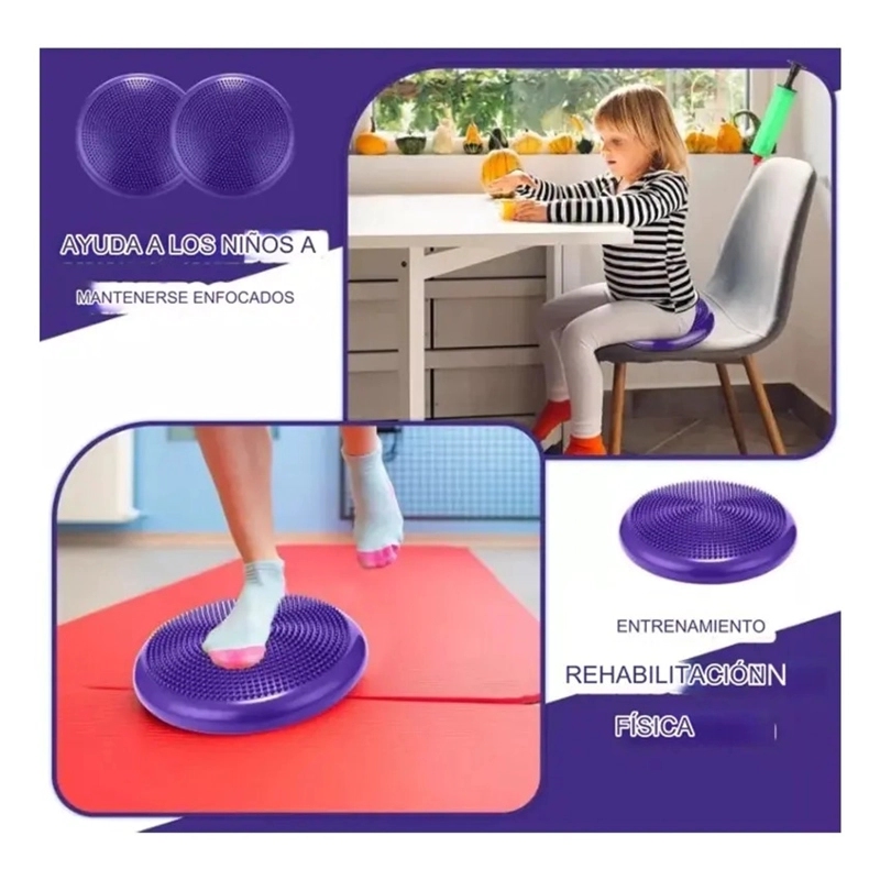 COJIN DISCO PROPIOCEPCION 34 CM EQUILIBRIO ESTABILIDAD  YOGA - 7