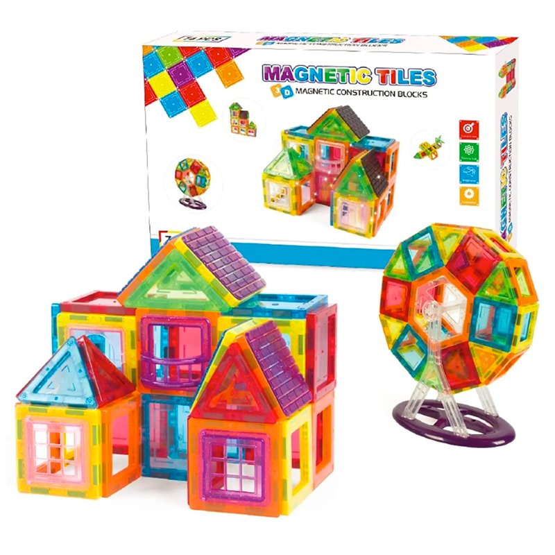 JUEGO BLOCK MAGNETICO 70 PIEZAS DESTREZA HABILIDAD NIÑOS - 1