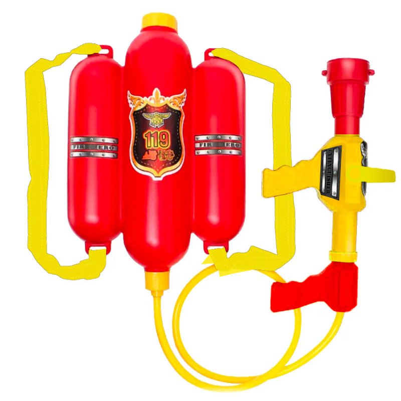 MOCHILA BOMBERO PISTOLA LANZA AGUA CHORRO NIÑOS JUGUETE - 1