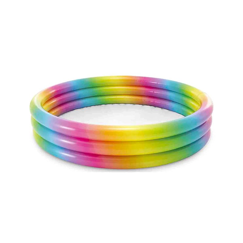 PISCINA INFLABLE RAINBOW 3 ANILLOS 80CM VERANO NIÑOS - 1