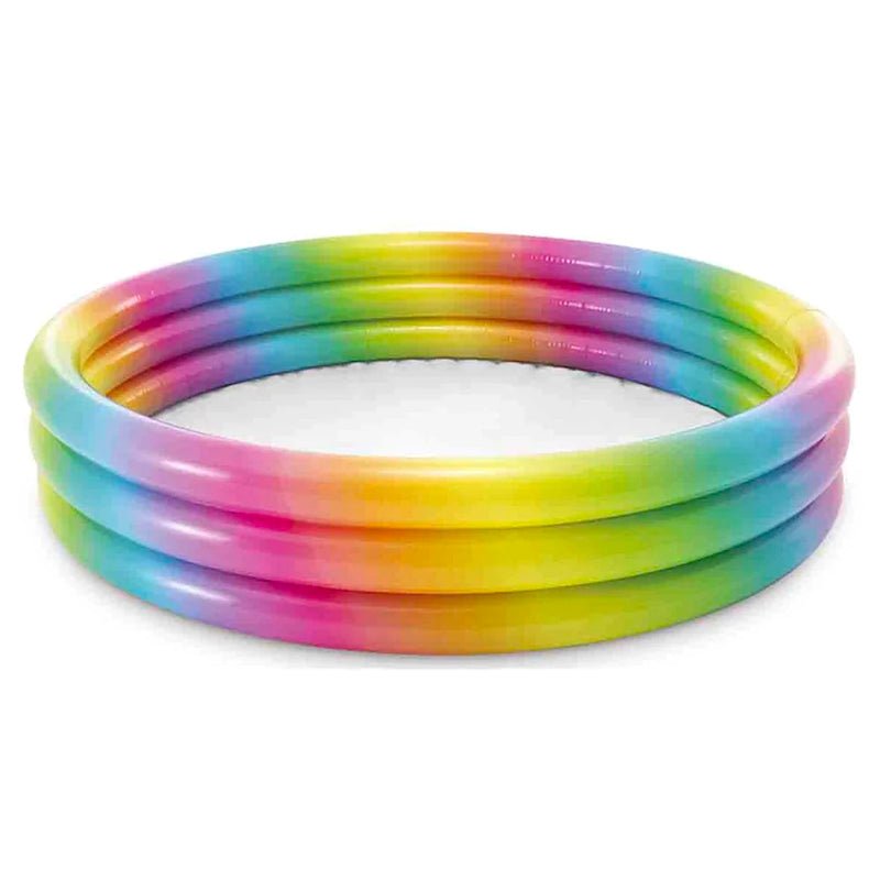 PISCINA INFLABLE RAINBOW 3 ANILLOS 130CM VERANO NIÑOS - 1
