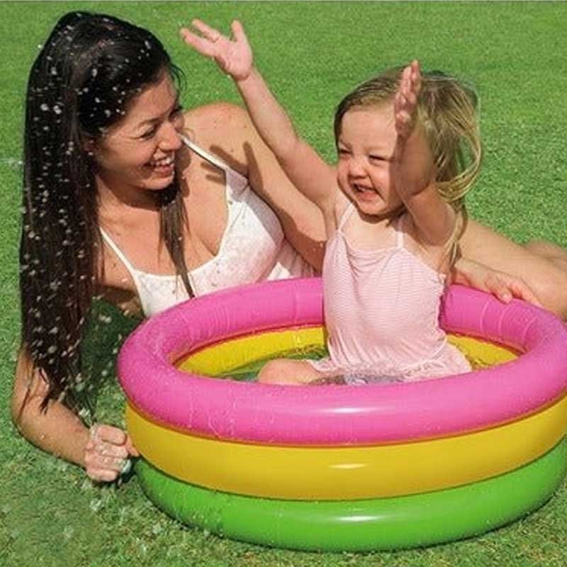 PISCINA INFLABLE BEBE 3 ANILLOS ACOLCHADA - 2