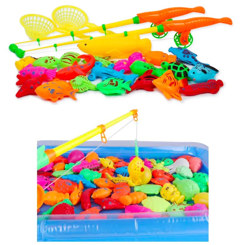JUEGO DE PESCA 36 PIEZAS PISCINA CUADRADA NIÑOS JUGUETE - 2