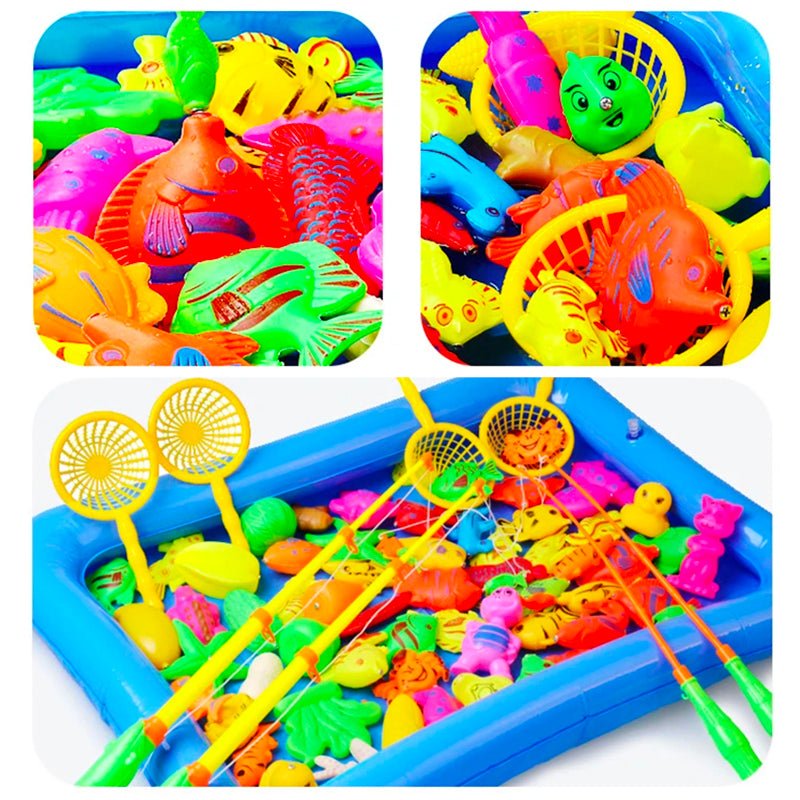 JUEGO DE PESCA 36 PIEZAS PISCINA CUADRADA NIÑOS JUGUETE - 5