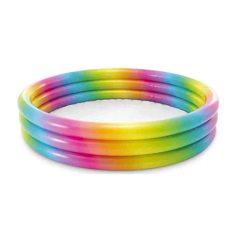 PISCINA INFLABLE RAINBOW 3 ANILLOS 110CM VERANO NIÑOS - 1