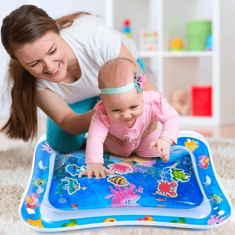 ALFOMBRA SENSORIAL DE AGUA INFLABLE PARA BEBÉ COJÍN PISCINA - 3