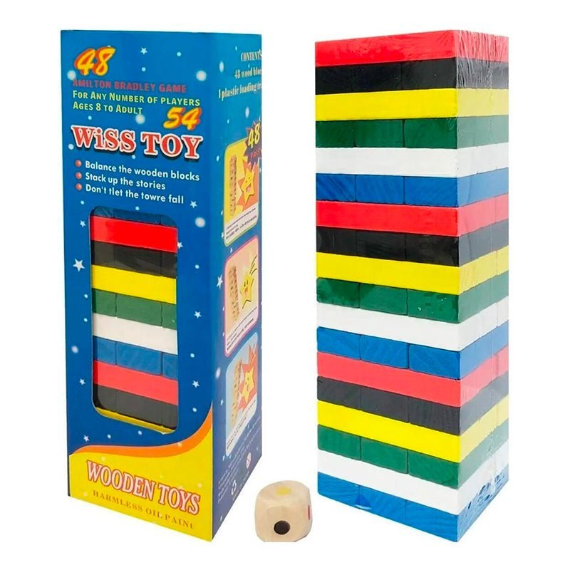 JENGA COLORES 54 PIEZAS JUEGO EDUCATIVO YENGA - 1