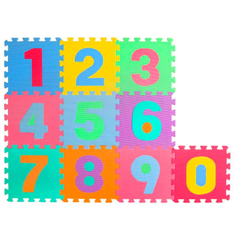 ALFOMBRA GOMA EVA SET 10 CUADROS NUMEROS 30X30 BEBES NIÑOS - 3