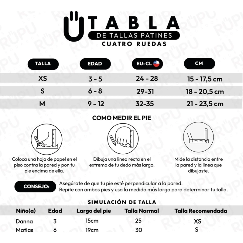 PATINES 4 RUEDAS LED RUPU NIÑAS AJUSTABLE SIRENA AQUAPURPLE - 4
