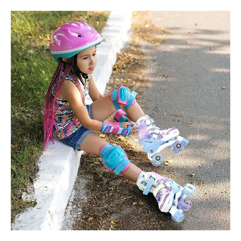 PATINES 4 RUEDAS LED RUPU NIÑAS AJUSTABLE SIRENA AQUAPURPLE - 5