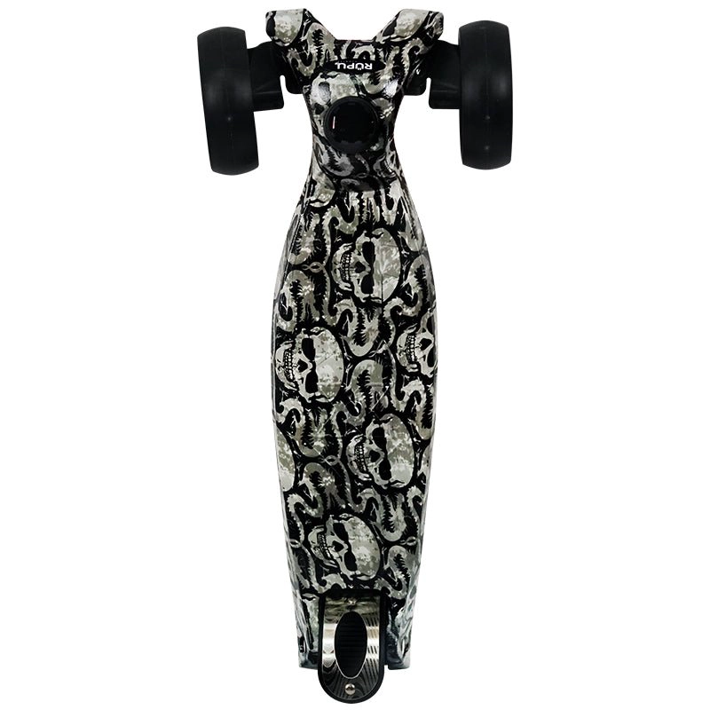 SCOOTER MONOPATIN RUPU BLACK SKULL REGULABLE RUEDAS LED - 5