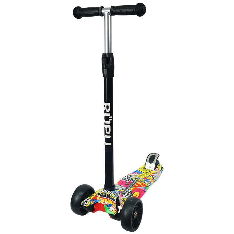 SCOOTER MONOPATIN RUPU CARTOONS NIÑOS REGULABLE RUEDA LED - 4