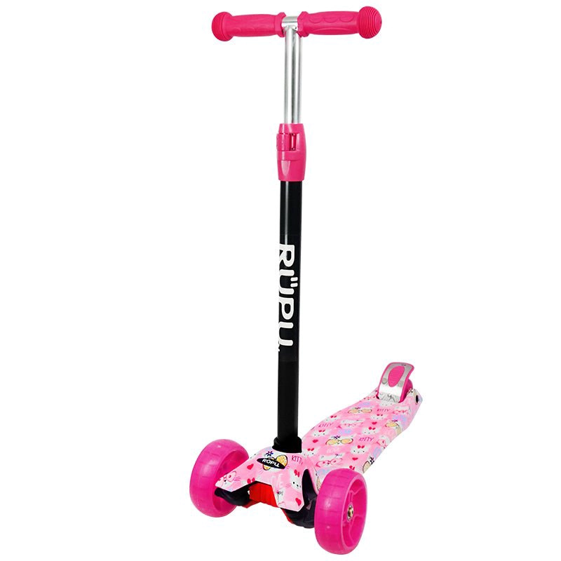 SCOOTER MONOPATIN RUPU PINK CAT REGULABLE RUEDAS LED - 2