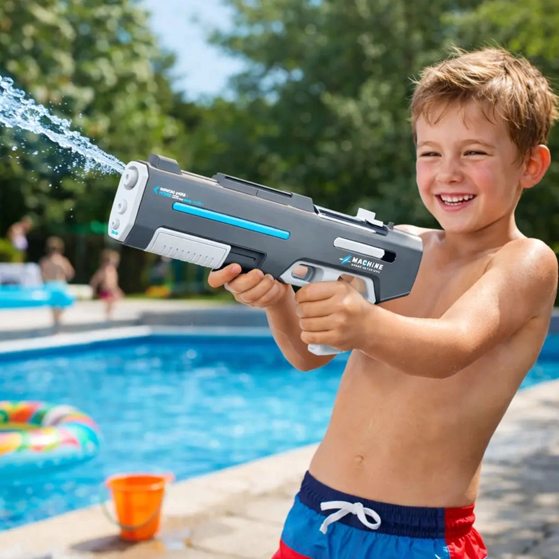 PISTOLA DE AGUA ELECTRICA RECARGABLE GRANDE NIÑOS JUGUETE - 2