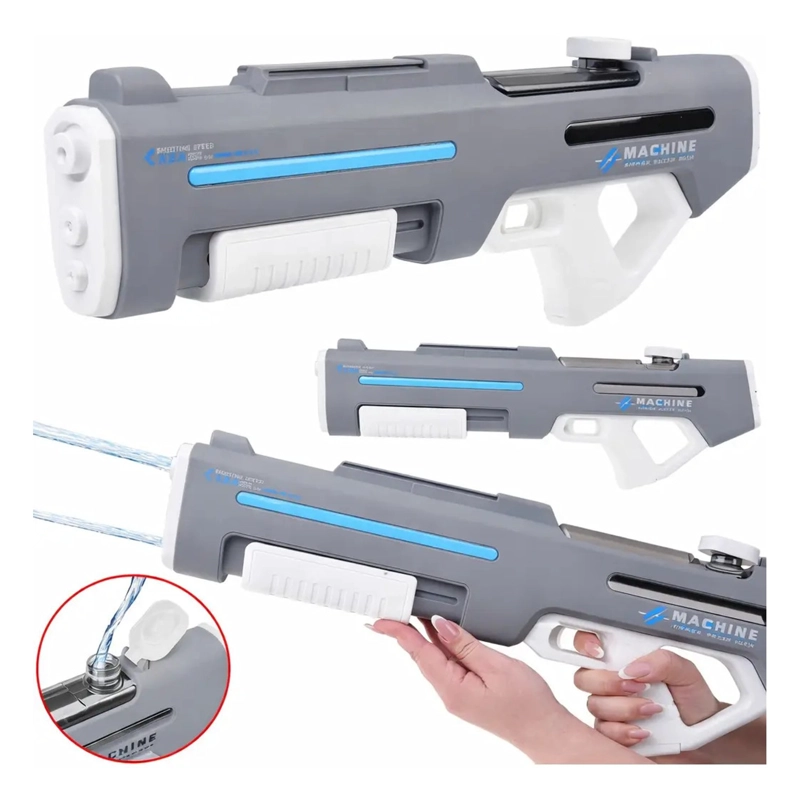 PISTOLA DE AGUA ELECTRICA RECARGABLE GRANDE NIÑOS JUGUETE - 4