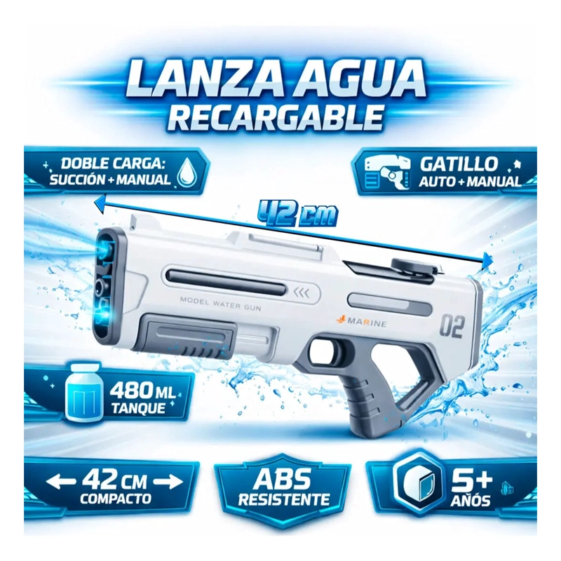 PISTOLA DE AGUA ELE CTRICA AUTO RECARGA JUGUETE NIÑOS - 3
