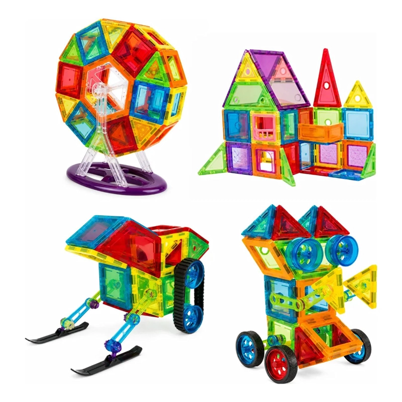 JUEGO DE BLOQUES DE CONSTRUCCION MAGNE TICOS 3D 130 PCS NIÑOS - 4