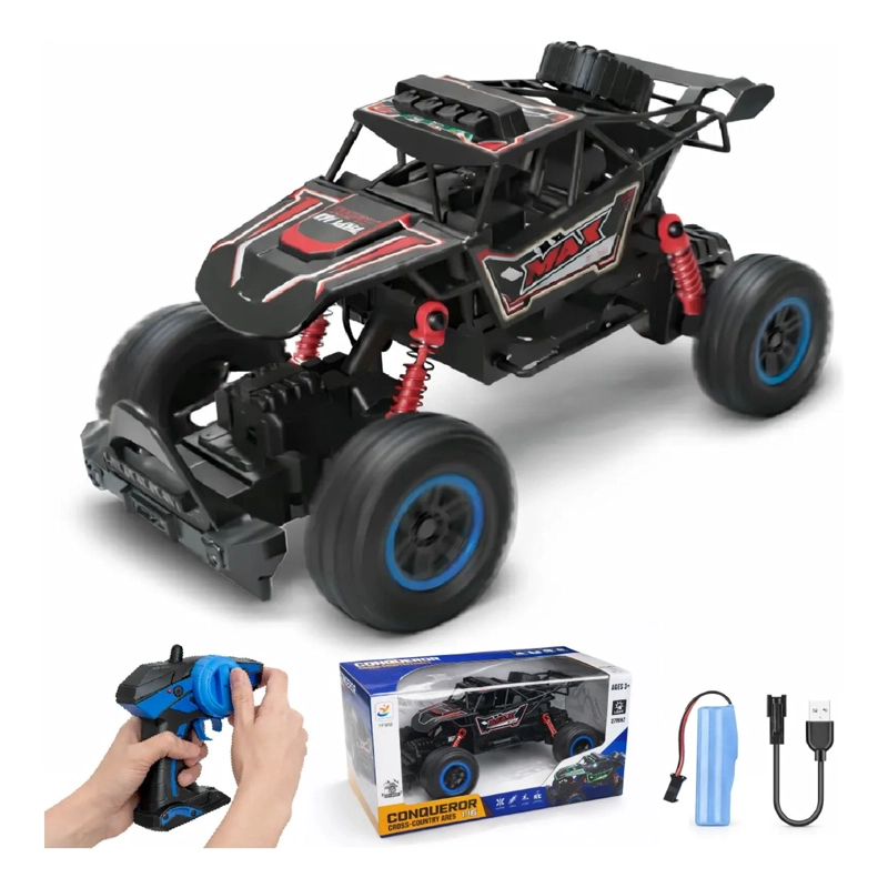AUTO TODOTERRENO 4X4 CONTROL REMOTO RECARGABLE JUGUETE NIÑOS - 1