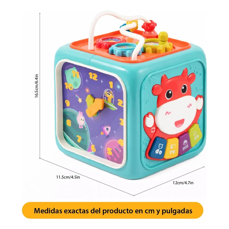 CUBO DIDACTICO 6 EN 1 JUGUETE MONTESSORI EDUCATIVO BEBE - 3
