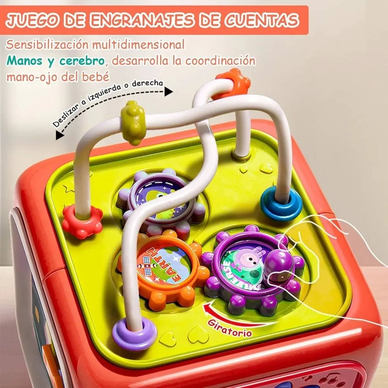 CUBO DIDACTICO 6 EN 1 JUGUETE MONTESSORI EDUCATIVO BEBE - 6