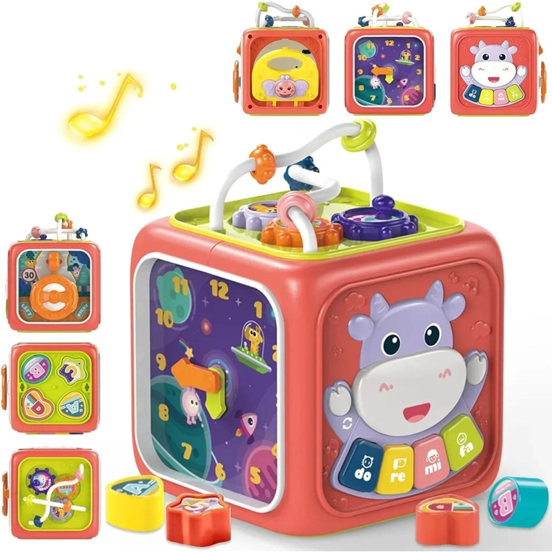CUBO DIDACTICO 6 EN 1 JUGUETE MONTESSORI EDUCATIVO BEBE - 7