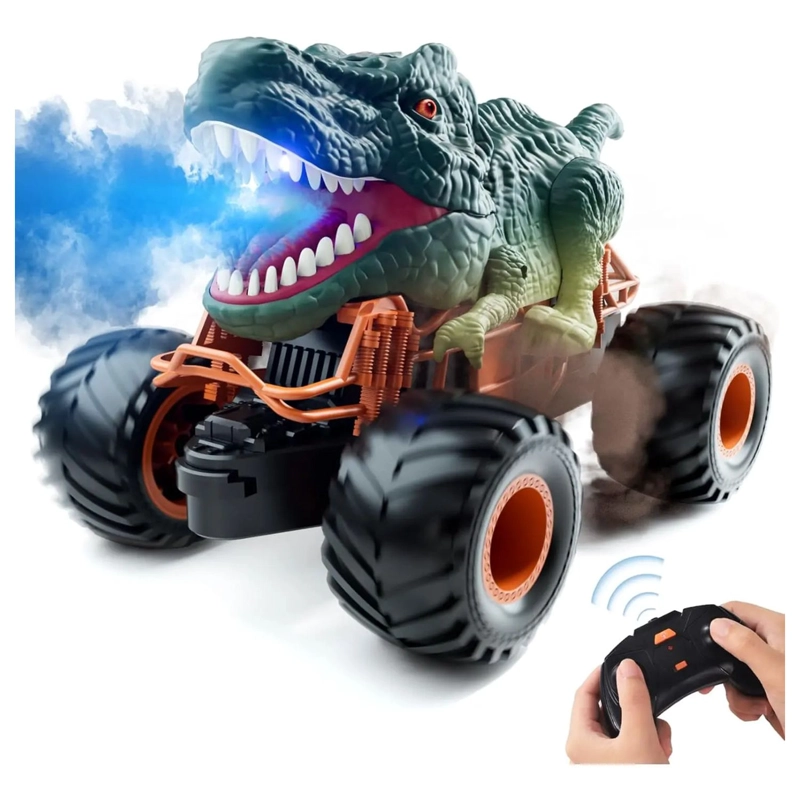AUTO DINOSAURIO RECARGABLE CONTROL REMOTO VAPOR JUGUETE NIÑO - 1