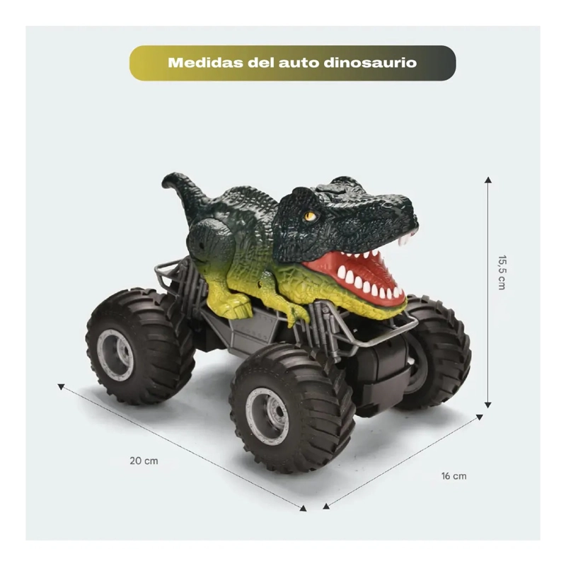 AUTO DINOSAURIO RECARGABLE CONTROL REMOTO VAPOR JUGUETE NIÑO - 6