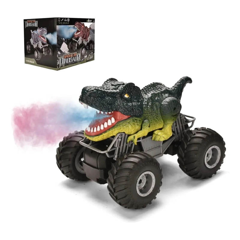 AUTO DINOSAURIO RECARGABLE CONTROL REMOTO VAPOR JUGUETE NIÑO - 8