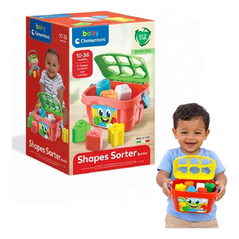 JUEGO BALDE BLOQUES DE ENCAJE BEBE  DIDACTICO BABY CLEMENTONI - 1