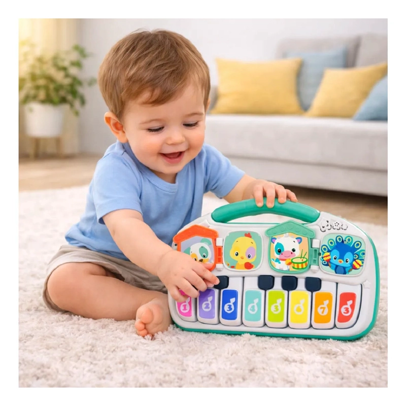 PIANO MUSICAL JUGUETE BEBE  ANIMALES SONIDOS BABY CLEMENTONI - 3