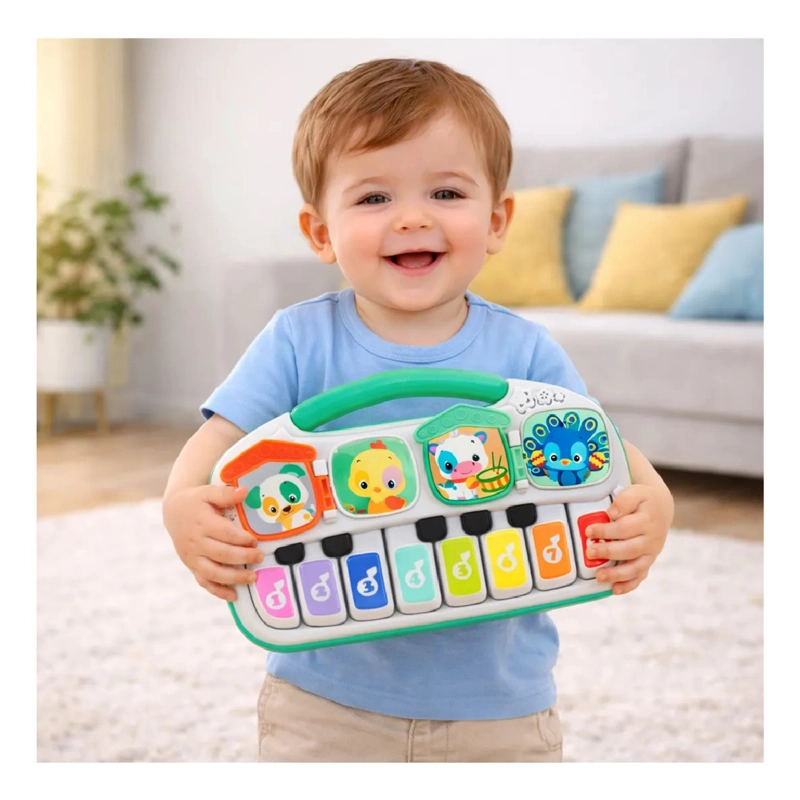PIANO MUSICAL JUGUETE BEBE  ANIMALES SONIDOS BABY CLEMENTONI - 7