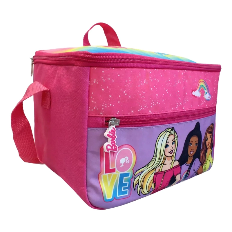 LONCHERA BARBIE TE RMICA ROSADO ESCOLAR NIÑA ORIGINAL - 1