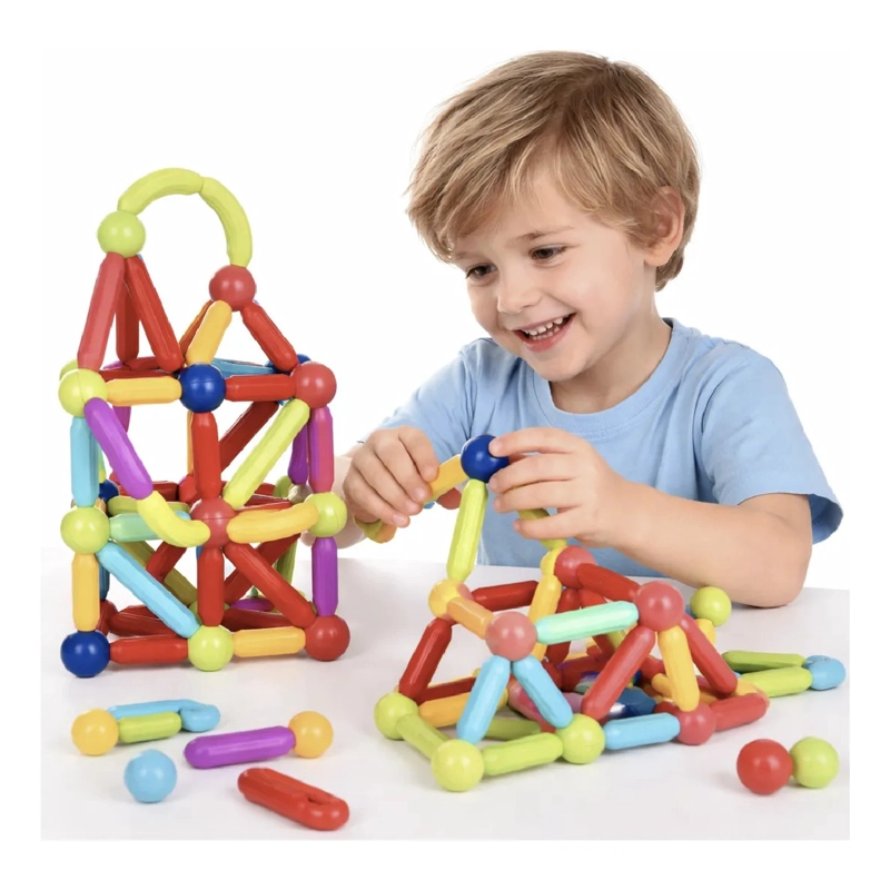 BLOQUES MAGNE TICOS STICKS CONSTRUCCION 136 PCS JUGUETE NIÑOS - 5